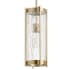 Quorum International 15" Tall Mini Pendant Aged Brass
