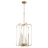 Quorum International Optic 6 Light 16" Wide Pendant Aged Brass