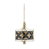 Quorum International 3 Light 20" Wide Multi Light Pendant Matte Black w/Aged Brass