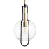 Quorum International 10" Wide Mini Pendant Noir / Aged Brass