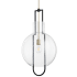 Quorum International 14" Wide Pendant Noir / Aged Brass