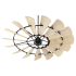 Quorum International 72" 15 Blade Indoor Ceiling Fan with Remote Control Noir