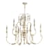 Quorum International Salento 9 Light 41" Wide 2 Tier Chandelier Persian White