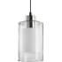 Quorum International Single Light 5" Wide Mini Pendant Satin Nickel Clear and White
