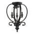 Quorum International Bryant 3 Light 12-1/2" Wide Taper Candle Chandelier / Semi-Flush Ceiling Fixture Oiled Bronze