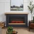 Real Flame Bernice 67" Wide 5,100 BTU Landscape Electric Mantel Fireplace with Multiple Flame Colors
 Charcoal