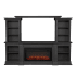 Real Flame Monte Vista 108 Inch Wide Media Console with 5000 BTU / 1500W Electric Fireplace with Remote Control Antique Gray