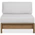 Real Flame Stratton Armless Outdoor Chair in Beechwood with Sunbrella Cushions Beechwood