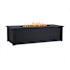 Real Flame 40 Inch Wide 50,000 BTU Free Standing Liquid Propane Rectangular Fire Table Charcoal