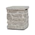 Real Flame Scottsdale 20" Square Stone Propane Tank Cover and Side Table Beige