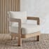 Real Flame Arlo 30" Metal Outdoor Chair in Weathered Lakewood with Sunbrella® Cushions Weathered Lakewood
