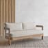 Real Flame Arlo 73" Wide Aluminum Sofa Weathered Lakewood