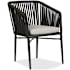 Real Flame Bodhi 21" Metal Outdoor Chair Set with Sunbrella® Cushions (Set of 2) Black/Charcoal