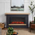 Real Flame Bernice 67 Inch Wide 5,100 BTU Vent Free Electric Mantel Fireplace Charcoal