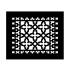 Reggio Registers Scroll Series 8" x 10" Floor Grille without Mounting Holes Black Aluminum