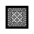 Reggio Registers Scroll Series 10" x 10" Floor Grille without Mounting Holes Black Aluminum