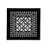 Reggio Registers Scroll Series 12" x 12" Floor Grille without Mounting Holes Black Aluminum