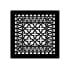 Reggio Registers Scroll Series 14" x 14" Floor Grille without Mounting Holes Black Aluminum