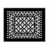 Reggio Registers Scroll Series 14" x 18" Floor Grille without Mounting Holes Black Aluminum