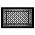 Reggio Registers Scroll Series 18" x 30" Grille with Mounting Holes Black Aluminum