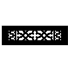 Reggio Registers Scroll Series 2-1/4" x 10" Floor Grille without Mounting Holes Black Aluminum