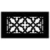 Reggio Registers Scroll Series 4" x 8" Floor Grille without Mounting Holes Black Aluminum