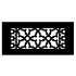 Reggio Registers Scroll Series 4" x 10" Grille with Mounting Holes Black Aluminum