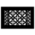 Reggio Registers Scroll Series 6" x 10" Floor Grille without Mounting Holes Black Aluminum