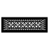 Reggio Registers Scroll Series 6" x 22" Grille with Mounting Holes Black Aluminum