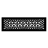 Reggio Registers Scroll Series 6" x 24" Floor Grille without Mounting Holes Black Aluminum