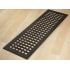 Reggio Registers Grid Series 6" x 24" Grille with Mounting Holes Black Steel