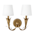 Regina Andrew River 2 Light 15" Tall Wall Sconce Antique Gold Leaf