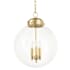 Regina Andrew Globe 3 Light 15" Wide Pendant Natural Brass