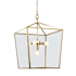 Regina Andrew Camden 5 Light 17" Wide Semi-flush Lantern Ceiling Fixture Natural Brass