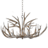 Regina Andrew Antler 6 Light 33" Wide Antler Candle Style Chandelier Silver Leaf