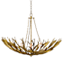 Regina Andrew River 6 Light 34" Wide Chandelier Antique Gold Leaf