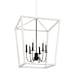 Regina Andrew Luella 6 Light 27" Wide Semi-flush Lantern Ceiling Fixture Blackened Brass