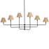 Regina Andrew Polly 6 Light 64" Wide Linear Chandelier Blackened Brass