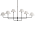 Regina Andrew Polly 6 Light 66" Wide Linear Chandelier Blackened Brass