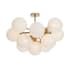 Regina Andrew Shine 13 Light 34" Wide Semi-flush Ceiling Fixture Natural Brass
