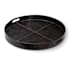 Regina Andrew Derby 24" Wide Round Leather Tray Black