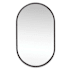 Regina Andrew Canal 24"W x 40"H Oval Flat Stainless Steel Framed Accent Mirror Blackened Steel