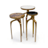 Regina Andrew Mixer 11" Wide Tables - Set of 3 Natural Brass