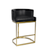 Regina Andrew Owen 21.5" Leather Counter Stool Black