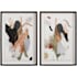 Ren Wil Splendid 36" x 24" Framed Abstract Drawing Print - Set of 2 Beige