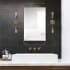 Ren Wil 20" W x 38" H Rectangular Framed Bathroom Mirror Painted Antique Brass