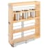 Rev-A-Shelf Wood Classics 6-1/4"W Base Cabinet Pull Out Utensil Organizer with BLUMOTION Soft Close for 9"W Cabinet Space Maple