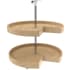 Rev-A-Shelf Wood Classics Double 2 Tier 24" Pie Cut Door Mount Lazy Susan with 26-31" Adjustable Pole for Corner Base Cabinets Maple