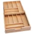 Rev-A-Shelf Wood Classics 19-1/2"W Base Cabinet Double Layer Kitchen Silverware / Cutlery / Utensil Organizer Full Replacement Drawer System with Soft Close Maple