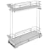 Rev-A-Shelf Contemporary 7-1/4"W x 24"H Soft Close Two Tier Sold Shelf Pull Out Base Cabinet Organizer Gray